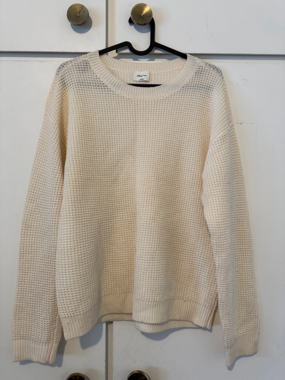 Wilfred Cream Waffle-Knit Crew Sweater
